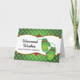 ミトンのクリスマスカードとの最も暖かい願い シーズンカード