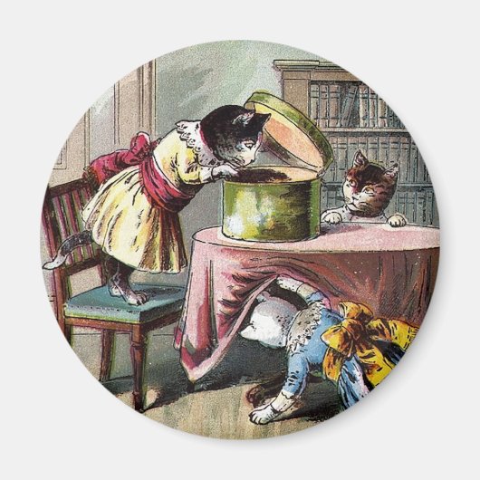 ミトンを探している子猫 マグネット (正面)