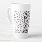 ミトン雪のフレークそれを雪ラテマグ カフェラテマグ (左アングル)