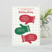 ミトン ホリデーパーティー招待状 招待状 (スタンド正面)