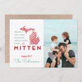 ミトンMIからの暖かく、強打された挨拶 シーズンカード (正面/裏面)