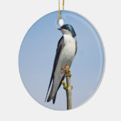 ミドリツバメのオーナメント セラミックオーナメント (左)
