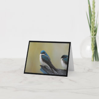 ミドリツバメのメッセージカード(ブランク) カード