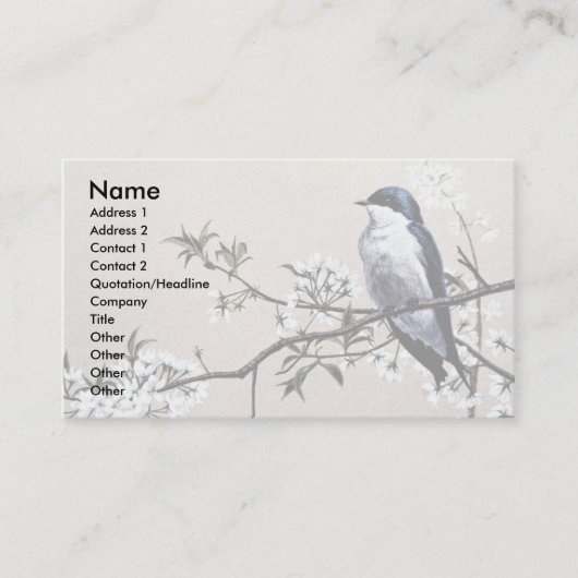 ミドリツバメ 名刺 (正面)