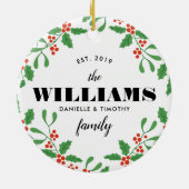 ミドリートーベリーリースモノグラムオーナメント セラミックオーナメント (裏面)