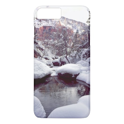 ミドルエメラルドプールに積もった深い雪 Case-Mate iPhoneケース (裏面)