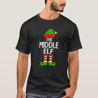ミドルエルフ クリスマス マッチング ファミリー エルフ スクワッド クリスマス Tシャツ