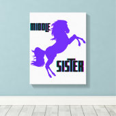 ミドルシスターパープルポニー育成 キャンバスプリント (インサイチュ (ウッドフロア))