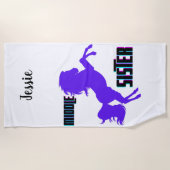 ミドルシスターパープルポニー育成 ビーチタオル (正面)