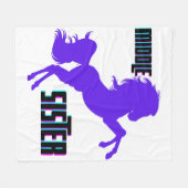 ミドルシスターパープルポニー育成 フリースブランケット (正面(横))