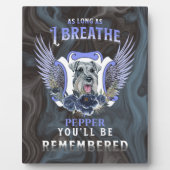 ミドルシュナウザー 息がある限り記念   フォトプラーク (正面)