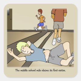 ミドルスクールマイルスクエアステッカー スクエアシール