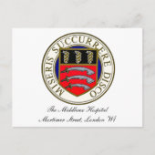 ミドルセックス病院ロゴのポストカード ポストカード (正面)