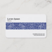 ミドルバンド – らせん状抽象芸術-深い海軍 名刺 (裏面)