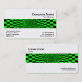 ミドルバンド – オペアートグリーンとブラック 名刺 (正面/裏面)