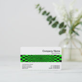 ミドルバンド – オペアートグリーンとブラック 名刺 (スタンド正面)