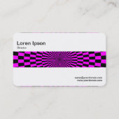 ミドルバンド – オペアートマゼンタとブラック 名刺 (裏面)