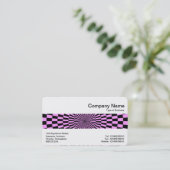 ミドルバンド – オペアートライトバイオレットとブラック 名刺 (スタンド正面)