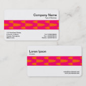 ミドルバンド – ホットピンクとオレンジ色のパターン 名刺 (正面/裏面)