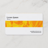 ミドルバンド – 抽象芸術オレンジ 名刺 (裏面)