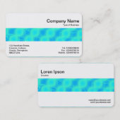 ミドルバンド – 青とシアンの抽象芸術 名刺 (正面/裏面)