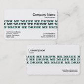 ミドルバンド – 飲む 名刺 (正面/裏面)