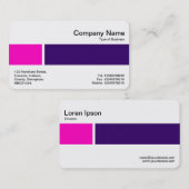 ミドルバンド – 2トーン02 – ピンクとDp紫 名刺 (正面/裏面)
