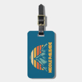ミドルパリサードカリフォルニアレトロターコイズ ラゲッジタグ (正面縦)