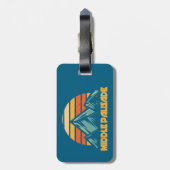 ミドルパリサードカリフォルニアレトロターコイズ ラゲッジタグ (裏面縦)
