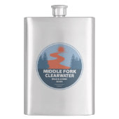 ミドルフォークリアウォーターワイルドアンドシーニックリバーアイダホ フラスク (正面)