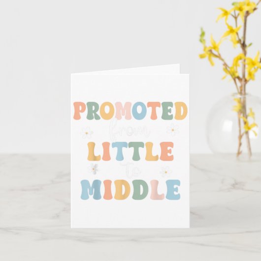 ミドルブラザーシスターの幼児ベビーアンに昇格 カード (黄色い花)