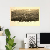 ミドルベリーVT 1886 ポスター (ホームオフィス)