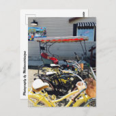 "ミドルベース島のゴルフカート" グリーティングカード ポストカード (正面/裏面)