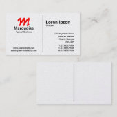 ミドルルールモノグラム – プラチナカード 名刺 (正面/裏面)