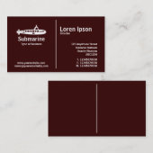 ミドルルール – 潜水艦 – ダークブラウン 名刺 (正面/裏面)