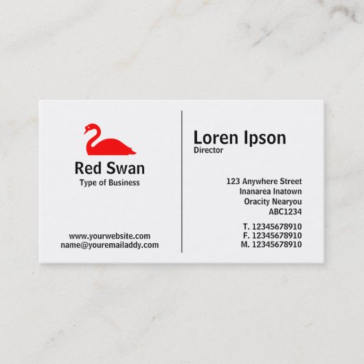 ミドルルール – Swan 02 名刺 (正面)