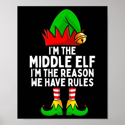 ミドル小妖精や小人マッチングファミリークリスマス ポスター (正面)