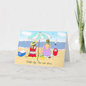 ミドル時代のユーモア、友情おもしろい カード (正面)