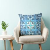 ミドル東インスパイア青パターン装飾用クッション クッション (椅子)
