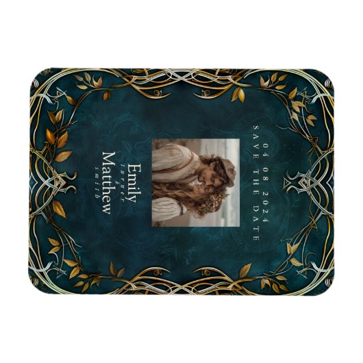 ミドル・アース・エンジェスティ・ウェディングが日付を保存 マグネット (横)