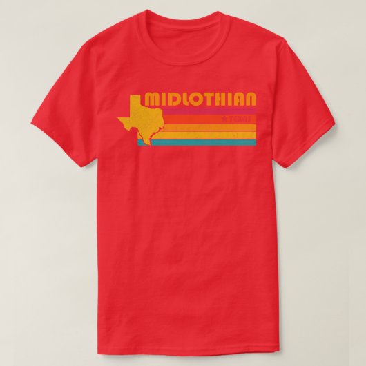 ミドロティアテキサス州ヴィンテージ動揺して土産 Tシャツ (デザイン正面)