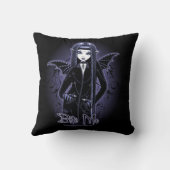 ミナのゴシック様式青い私を吸血鬼の妖精の枕かみます クッション (裏面)