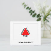 ミナスジェライス、ブラジル国旗 ポストカード (スタンド正面)