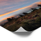 ミナレット・サミットからのマンモスマウンテンサンセット ポスター (角)