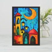 ミナレット&ムーンライトラマダン幾何学的モスク 招待状 (スタンド正面)