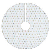 ミニいかりパターン ブラッシュドポリエステルツリースカート (正面)