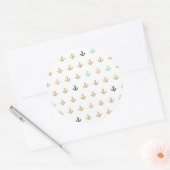 ミニいかりパターン ラウンドシール (封筒)