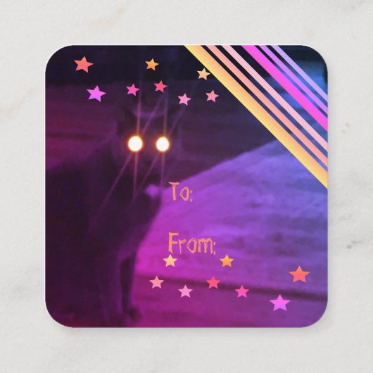 ミニおもしろいハロウィーン紙グリーティングカード エンクロージャーカード (裏面)