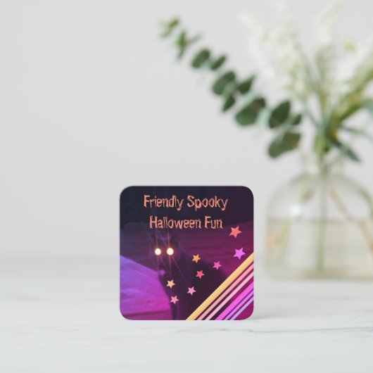 ミニおもしろいハロウィーン紙グリーティングカード エンクロージャーカード (スタンド正面)