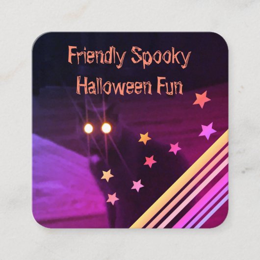 ミニおもしろいハロウィーン紙グリーティングカード エンクロージャーカード (正面)